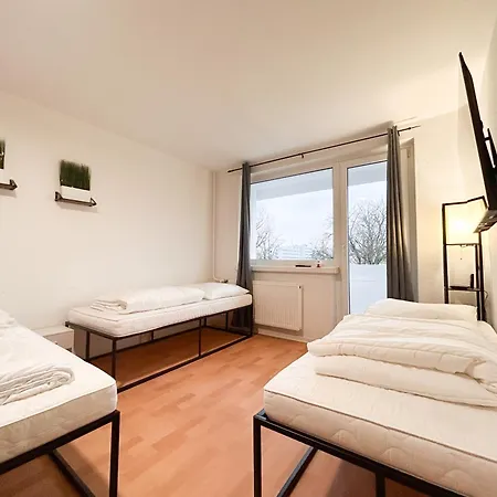 3 Zimmer, Balkon, Einzelbetten, Kueche Magdeburgo Exterior foto