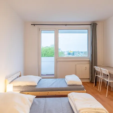 3 Zimmer, Balkon, Einzelbetten, Kueche Magdeburgo Exterior foto